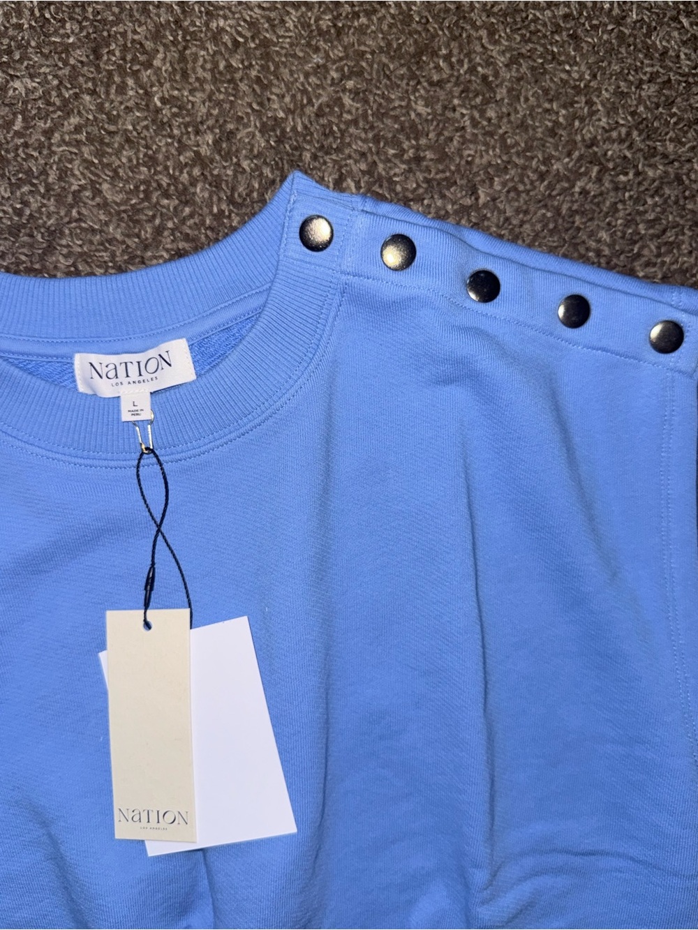 Anthropologie Nation Los Angeles Nadia Waisted Sweatshirt - Picture 3 of 6